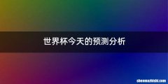 世界杯今天的预测分析