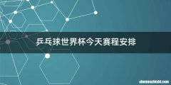 乒乓球世界杯今天赛程安排
