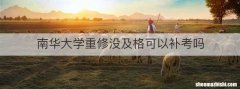 南华大学重修没及格可以补考吗