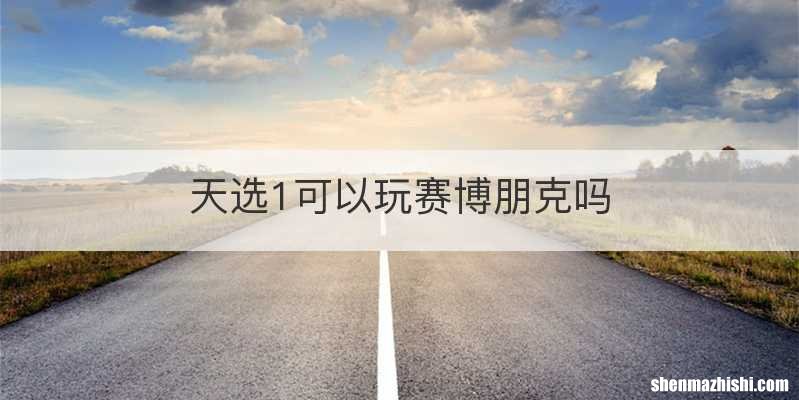 天选1可以玩赛博朋克吗