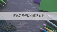 怀化医药学院有哪些专业