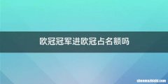 欧冠冠军进欧冠占名额吗