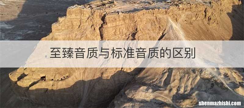 至臻音质与标准音质的区别