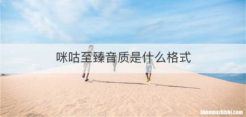 咪咕至臻音质是什么格式