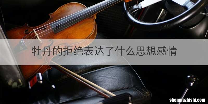 牡丹的拒绝表达了什么思想感情