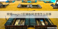 荣耀magic3至臻版网速慢怎么回事