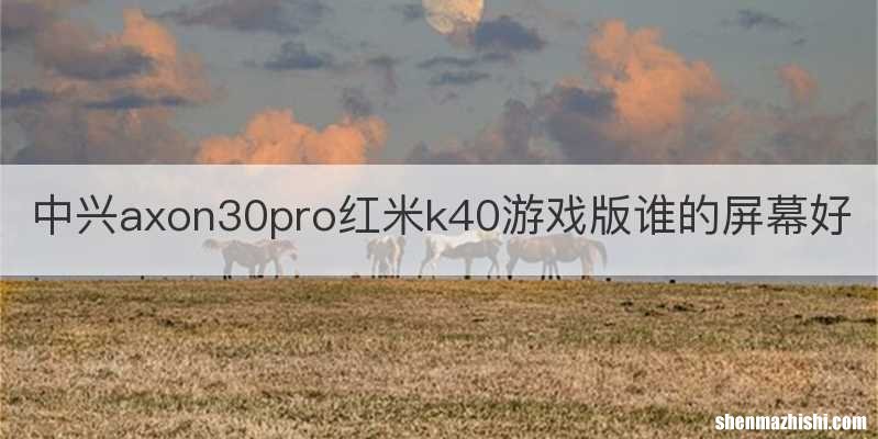 中兴axon30pro红米k40游戏版谁的屏幕好