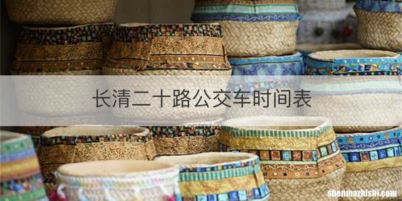 长清二十路公交车时间表
