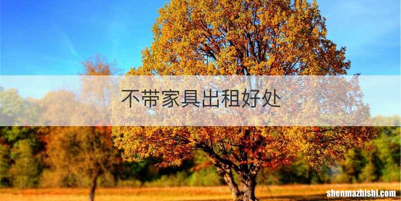 不带家具出租好处