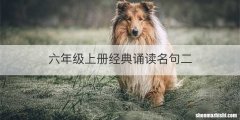 六年级上册经典诵读名句二