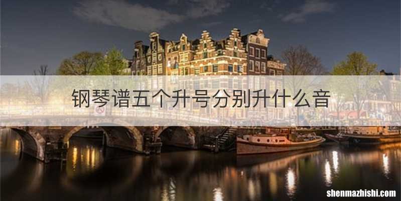 钢琴谱五个升号分别升什么音