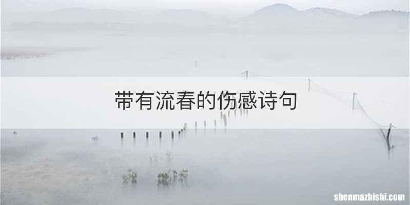 带有流春的伤感诗句