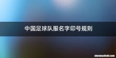 中国足球队服名字印号规则