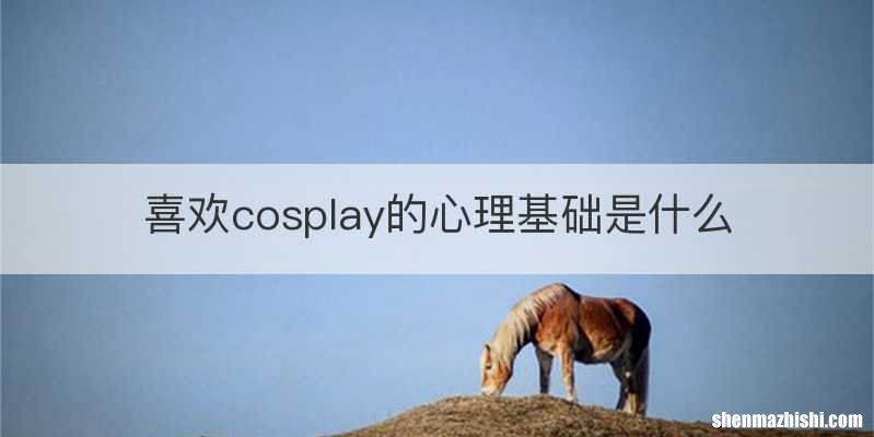 喜欢cosplay的心理基础是什么