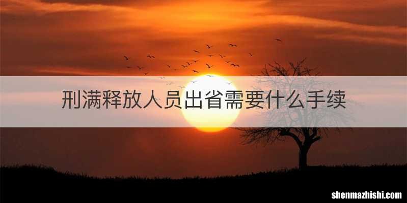 刑满释放人员出省需要什么手续