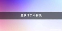 曼联球员年薪表