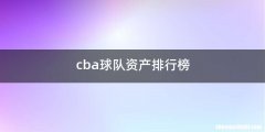 cba球队资产排行榜