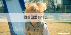 圆明园里有什么