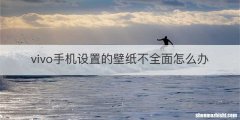 vivo手机设置的壁纸不全面怎么办