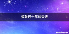 曼联近十年转会表