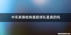 中东家族收购曼联球队是真的吗
