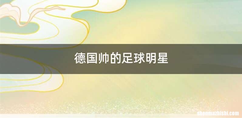 德国帅的足球明星
