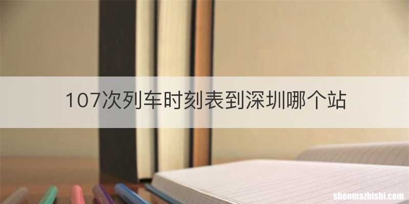 107次列车时刻表到深圳哪个站