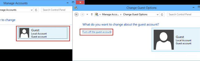 在Windows10中启用/禁用来宾帐户的4种方法