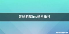 足球明星ins粉丝排行