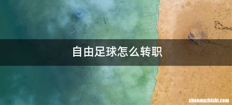 自由足球怎么转职