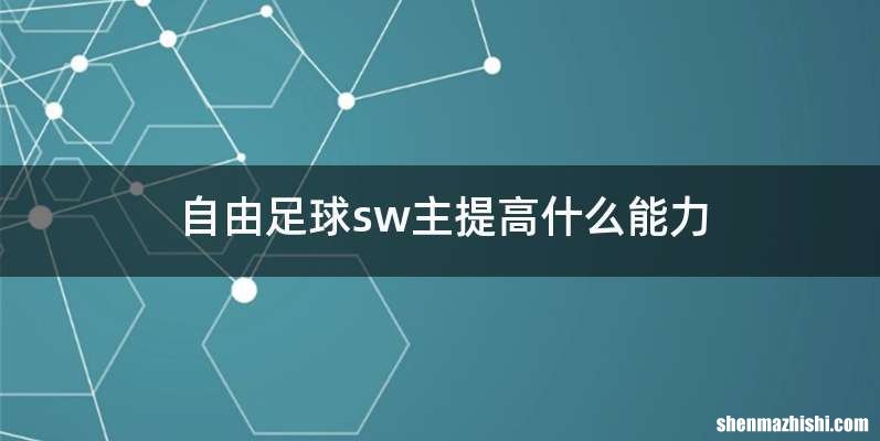 自由足球sw主提高什么能力