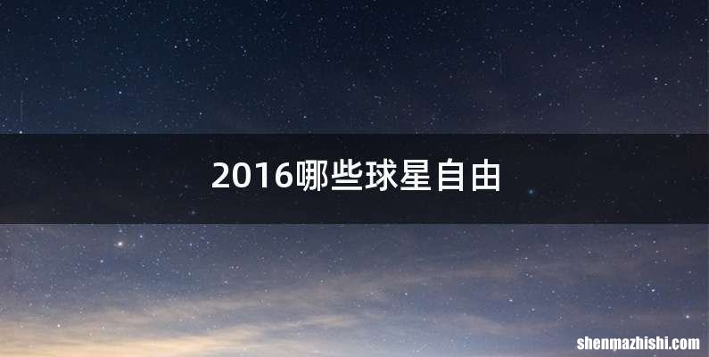 2016哪些球星自由