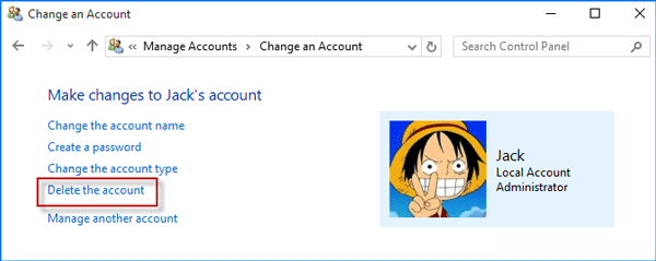 Win10系统管理员账号的删除步骤