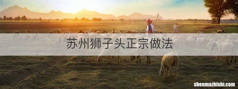 苏州狮子头正宗做法