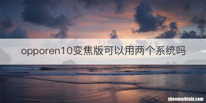 opporen10变焦版可以用两个系统吗