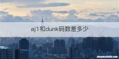 aj1和dunk码数差多少