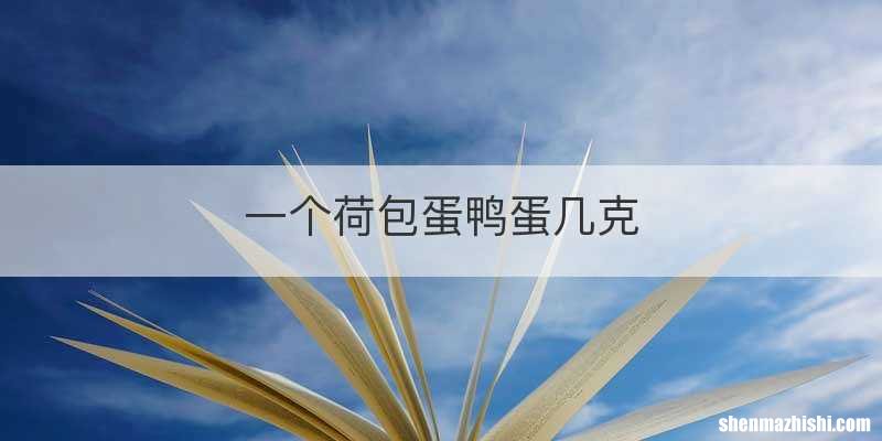 一个荷包蛋鸭蛋几克