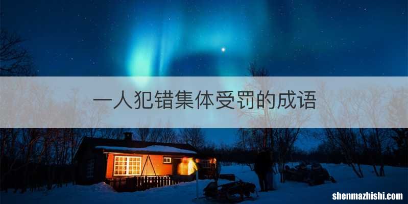 一人犯错集体受罚的成语