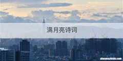 满月亮诗词