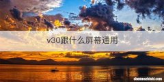 v30跟什么屏幕通用