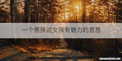 一个男孩说女孩有魅力的意思