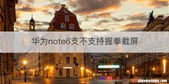 华为note6支不支持握拳截屏
