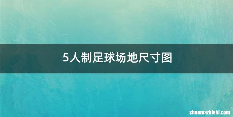 5人制足球场地尺寸图