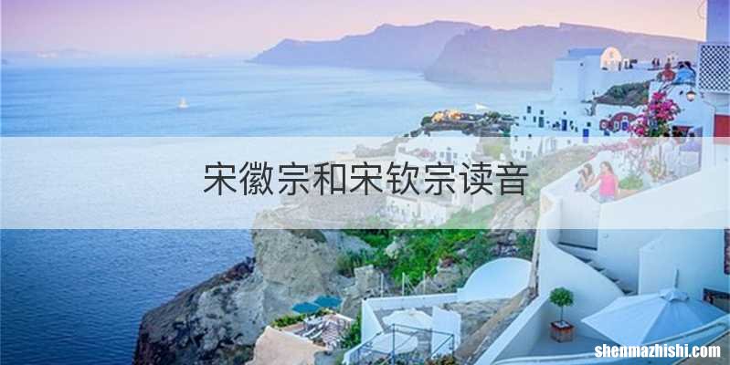 宋徽宗和宋钦宗读音
