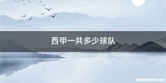 西甲一共多少球队