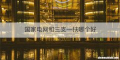 国家电网和三支一扶哪个好
