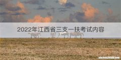 2022年江西省三支一扶考试内容