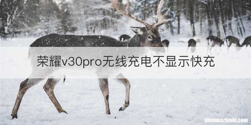 荣耀v30pro无线充电不显示快充