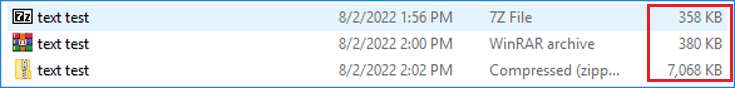 7Z、RAR、ZIP三种压缩格式的优劣比较