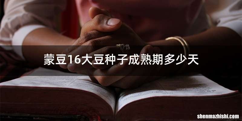 蒙豆16大豆种子成熟期多少天